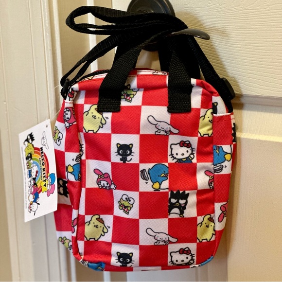 Adorable Red Checkered Hello Kitty & Friends Crossbody Bag - Picture 3 of 6